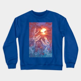 Three Wolf Sun Crewneck Sweatshirt